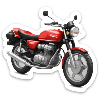 A red splendor motorbike  sticker
