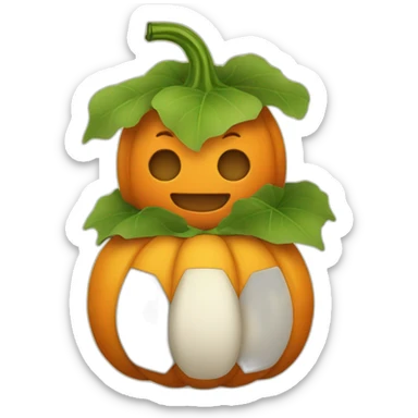 seedling in a pumpkin costume sticker