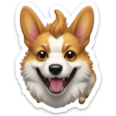 vicious fungus monster corgi sticker