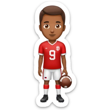 un homme avec un maillot du football sticker