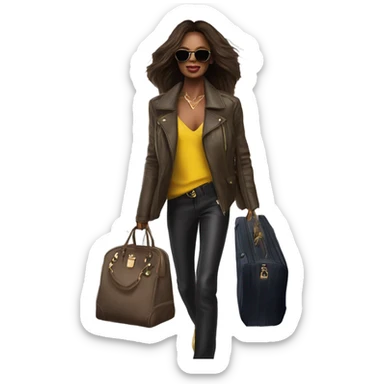 Photo of Victoria secret model boarding a plane sticker