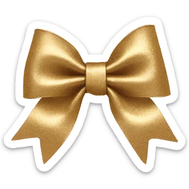 Gold hair bow sticker