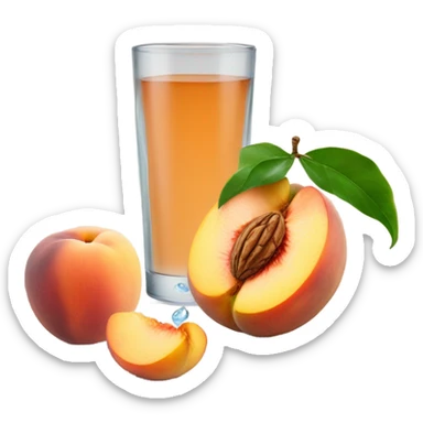 Nut, water, peache sticker
