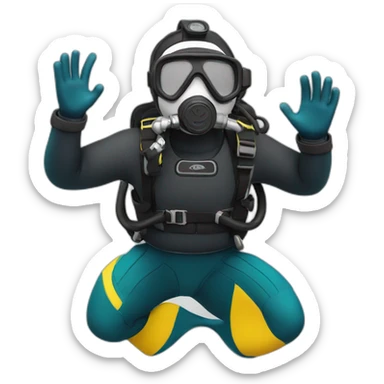 scuba diving sticker