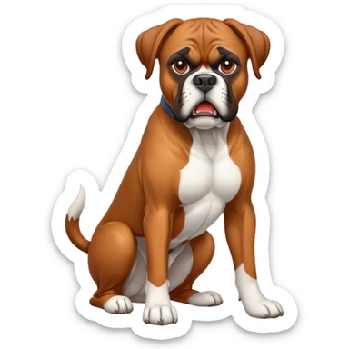 German boxer dog that are aggressive  sticker