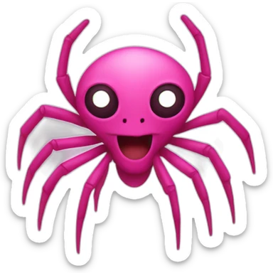 pink spider with hells  sticker