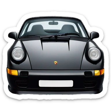 90s black Porsche ￼ sticker