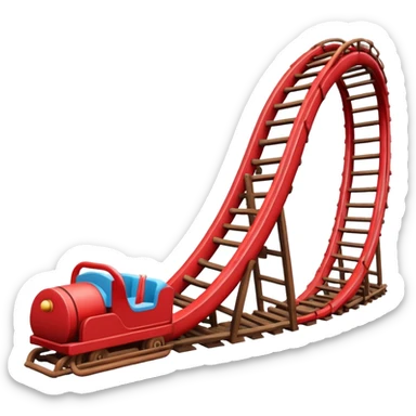 red roller coaster sticker