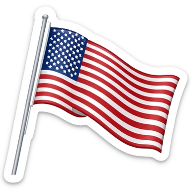 Upside down US flag sticker