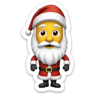 Santa claus with the slite sticker