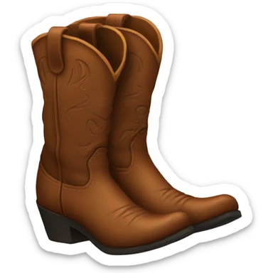 Brown Cowboy boots  sticker