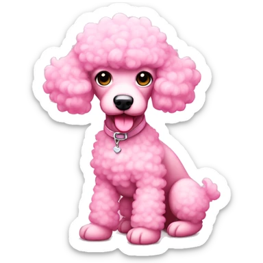 Baby pink poodle sticker