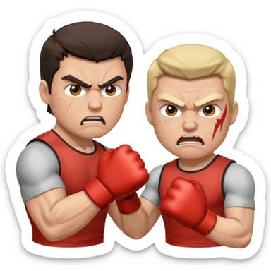 dos personas peleando (no deporte) sticker