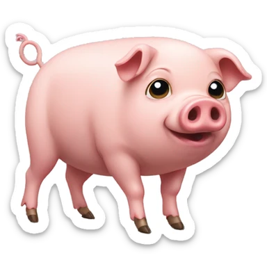 Pig with legs  sticker