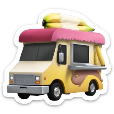 mandalorian 20 foot long banana split Ice Cream Truck  sticker