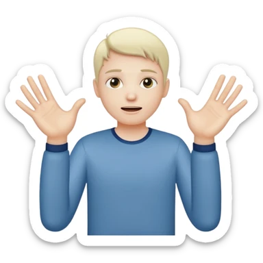 Pale beige Gestures for the deaf and dumb sticker