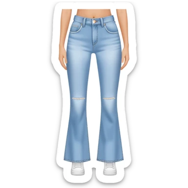 Y2K flared jeans sticker