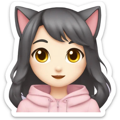 cute neko girl sticker