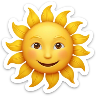 a smiling sun emoji sticker