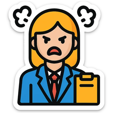 Business secretary is angry sticker