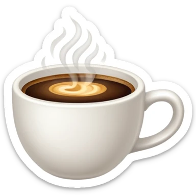 plain Coffee without Saucer, white Cup, no saucer. sticker