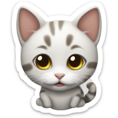 a cuddly cute baby cat sticker