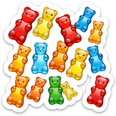 Haribo gummy bear candy sticker