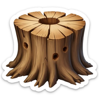 tree stump sticker
