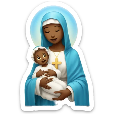 holy Mary with baby Jesus sticker