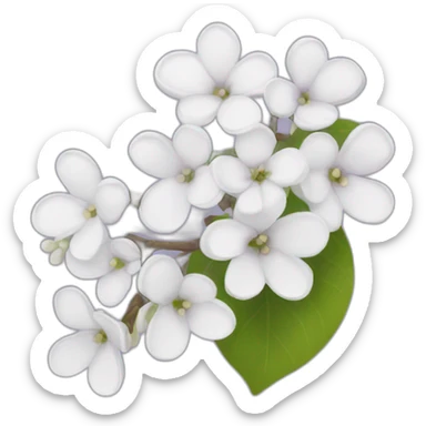 white lilac sticker