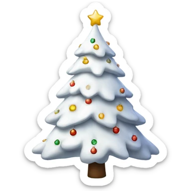 White Christmas tree sticker