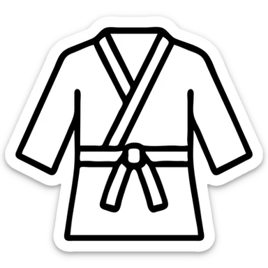 Simple white martial arts gi uniform sticker