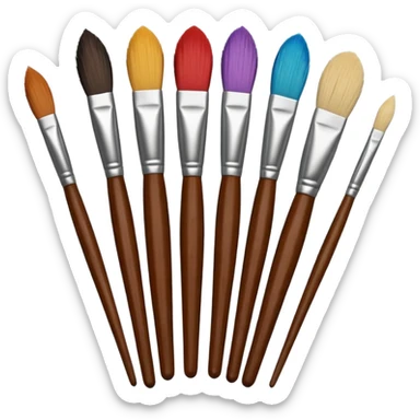 artist brushes sticker
