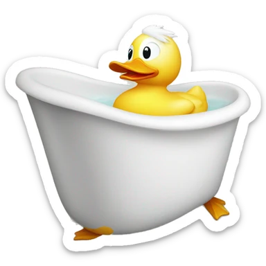 bath duck sticker