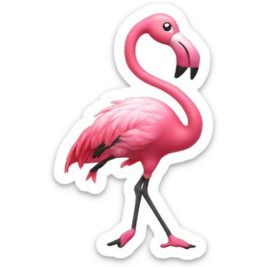 Tap dancing flamingo  sticker
