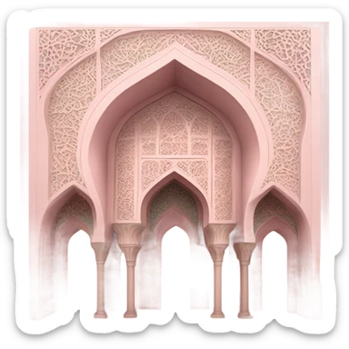 Iranian architecture pastel pink sticker