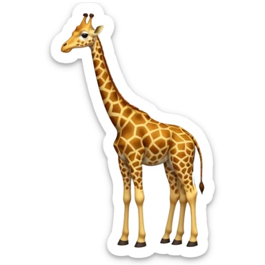 giraffe in a winter coat sticker