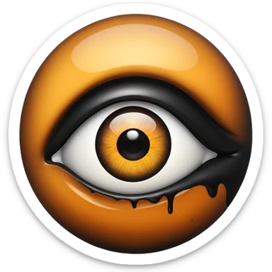 Ãbztrakt eye  with black blob  sticker