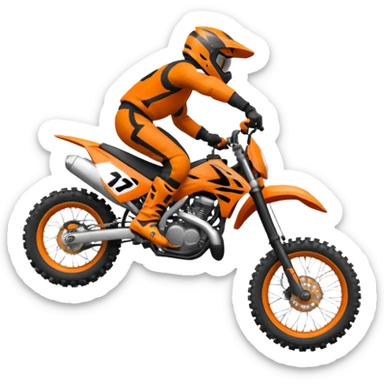 Dirtbike doing wheelie sticker