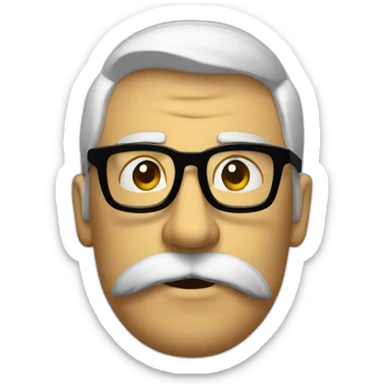 A Movi with glasses and smoke and sigma face sticker