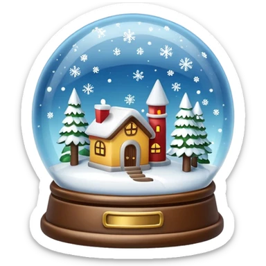 snow globe sticker
