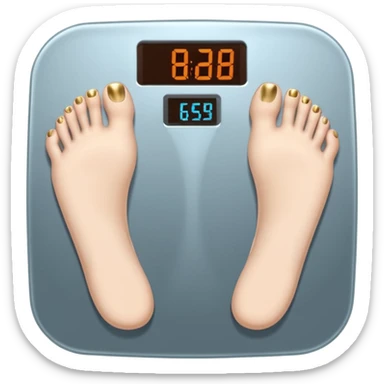feet on digital scales sticker