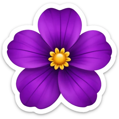 Violet flower sticker