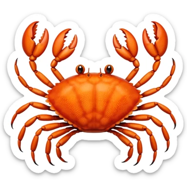 A crab with a total of eight legs sticker