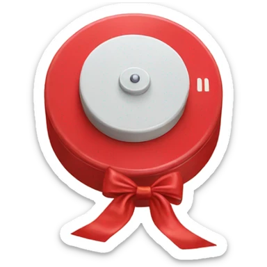 Fire alarm with a preppy bow  sticker