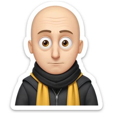 Despicable Me Gru with a big nose sticker
