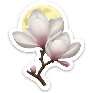 a magnolia under the moon sticker