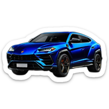 lamborghini urus in dark blue sticker