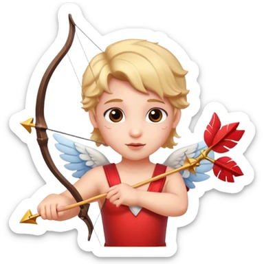 valentine's day themed cupid sticker