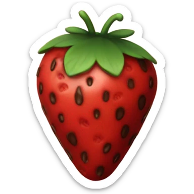 Strawberry covered in chocolate sticker